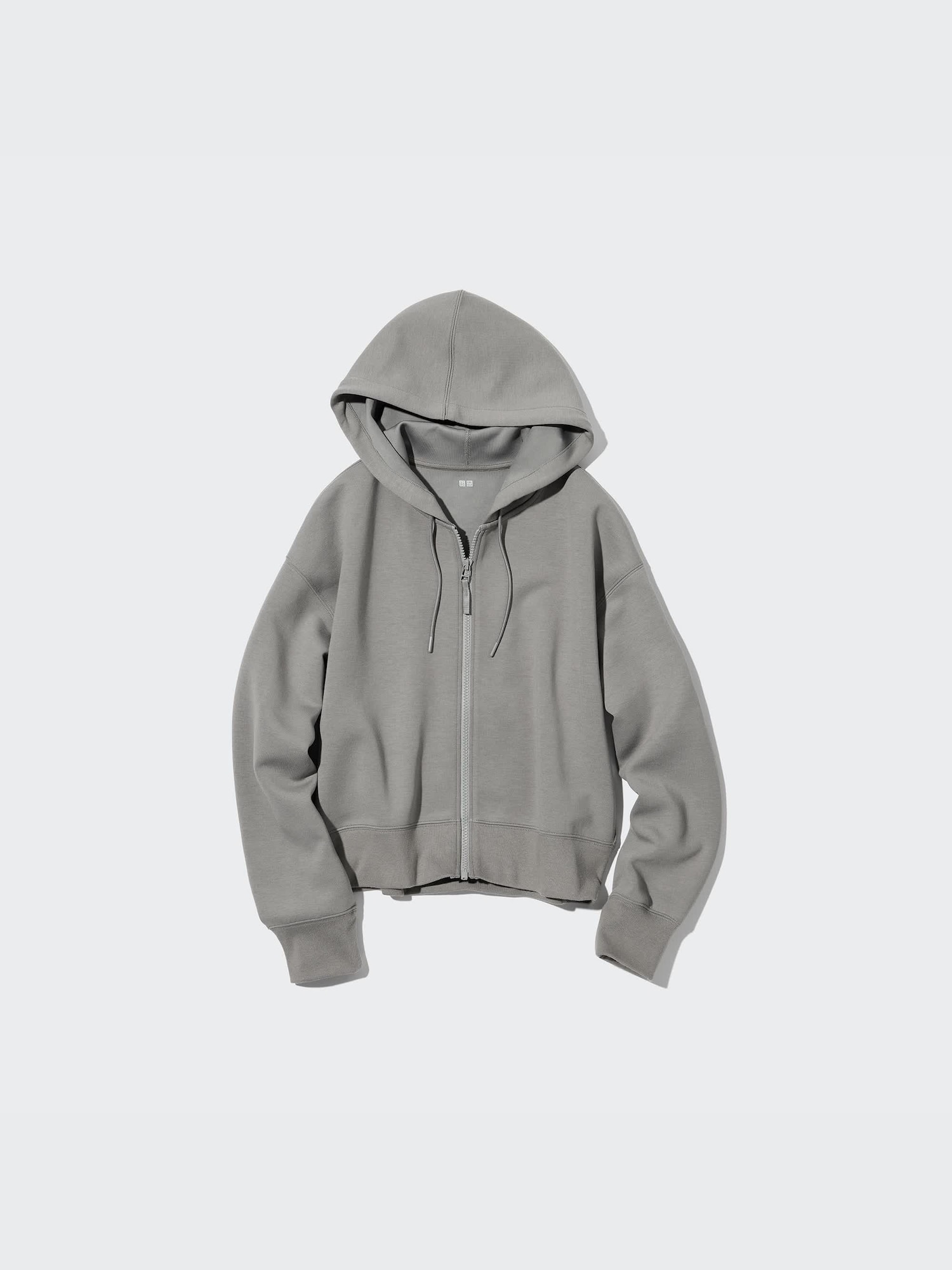 Grey cropped zip up hoodie on sale