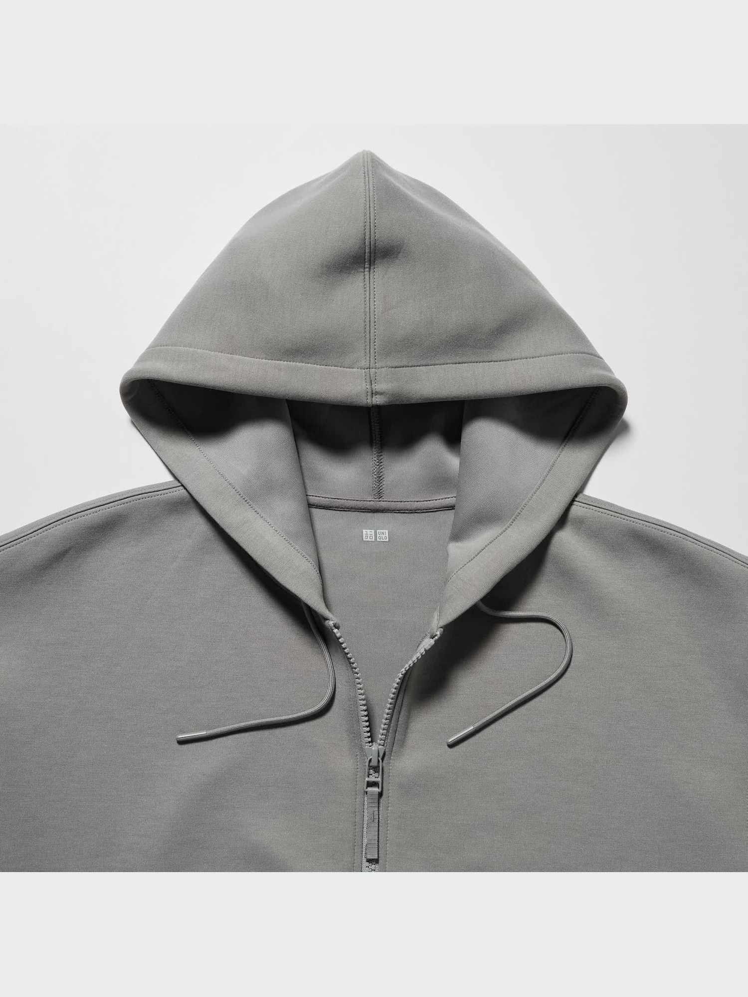【U LAN】(UNISEX) Metty Crop Hood Zip Up H&M Crop Hoodie Full Zip Size MEDIUM (8-10) Knit White