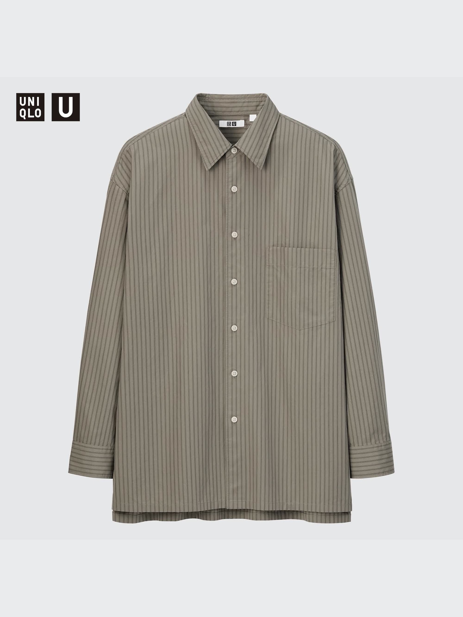 U Oversized Striped Long-Sleeve Shirt | UNIQLO US