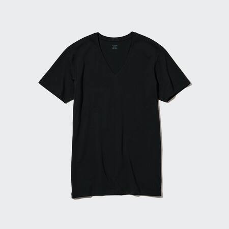 T-Shirt Termica HEATTECH Extra Caldo Cotone Collo A V Maniche Corte