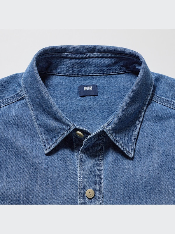 CHEMISE EN DENIM MANCHES LONGUES