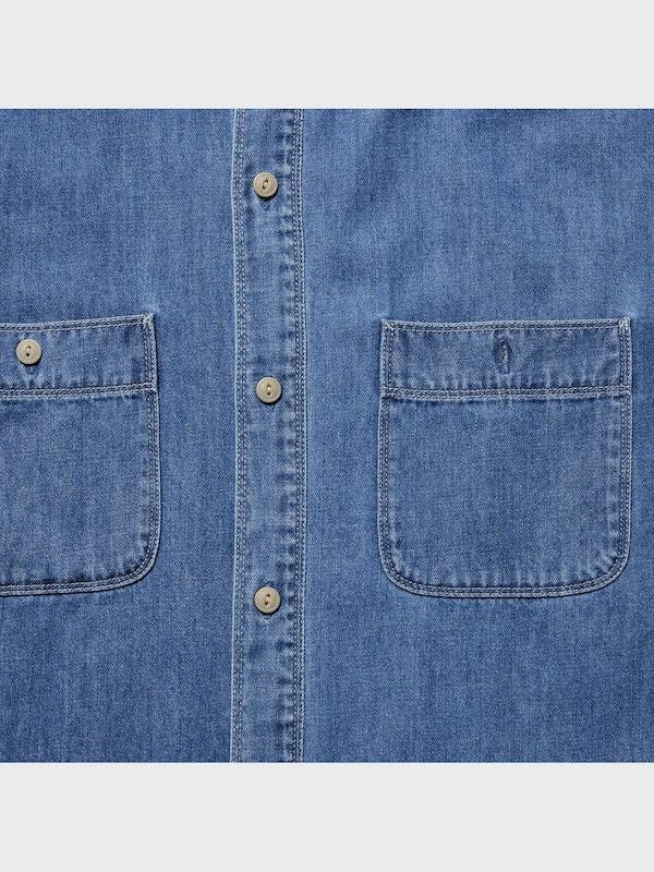 CHEMISE EN DENIM MANCHES LONGUES