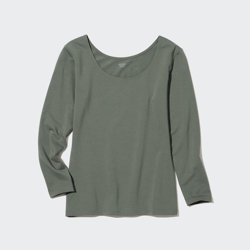 Uniqlo - Heattech Ultra Warm Crew Neck Long Sleeved Thermal Top - Green -  XL, £24.90