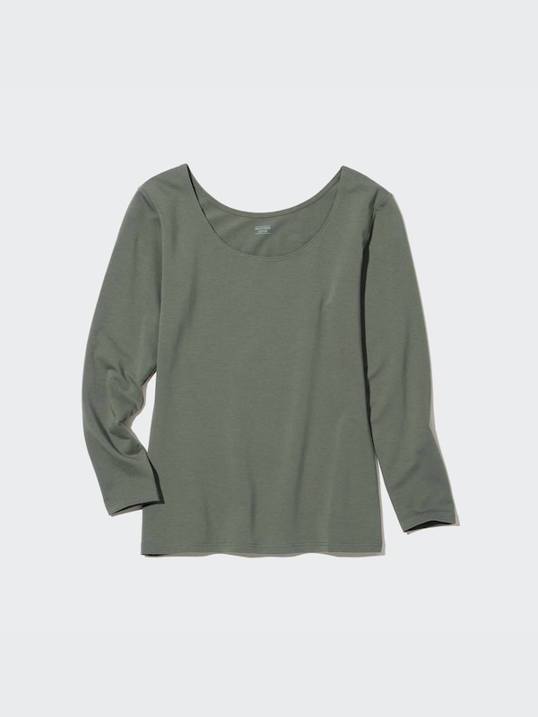 HEATTECH Cotton Scoop Neck Long-Sleeve T-Shirt (Extra Warm) (2022 Edition)