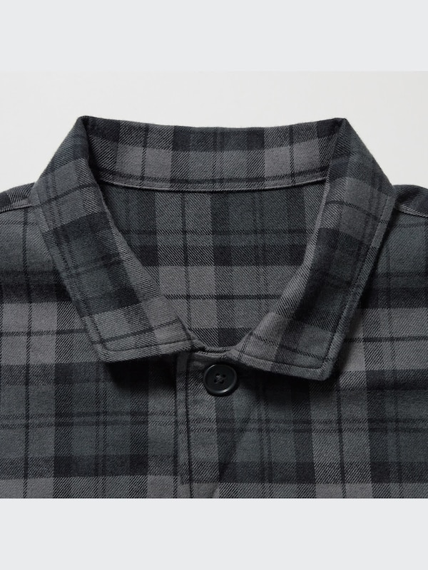 Flannel Long-Sleeve Pajamas (Checked)
