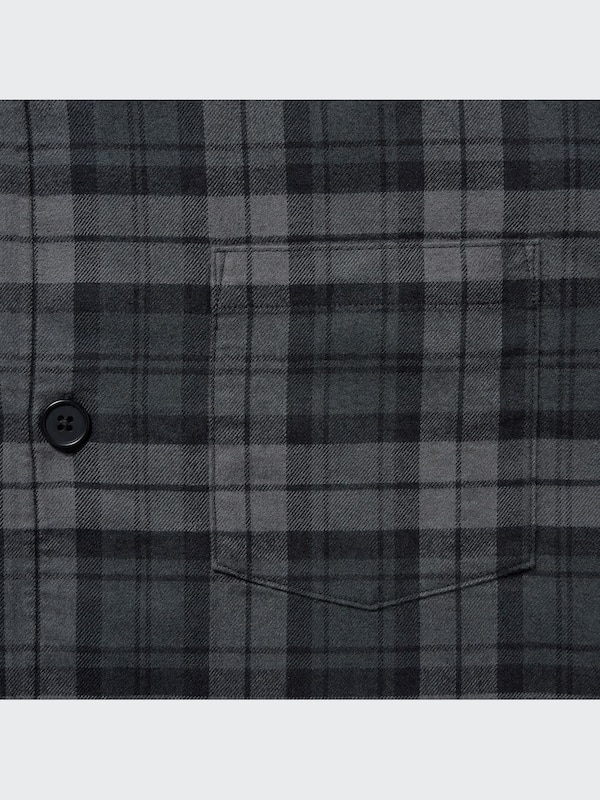 Flannel Long-Sleeve Pajamas (Checked)