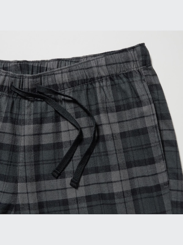 Flannel Long-Sleeve Pajamas (Checked)