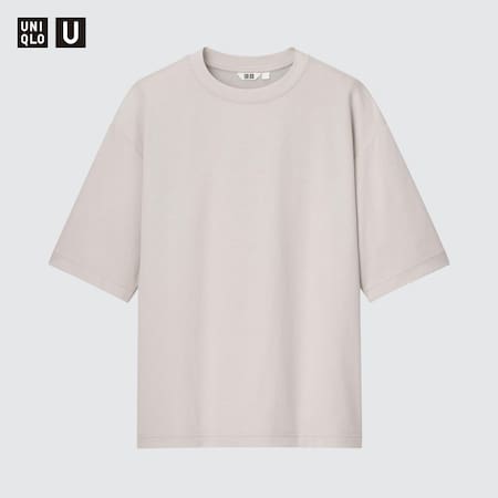 Herren Uniqlo U Oversized AIRism Baumwoll T-Shirt mit Halbarm