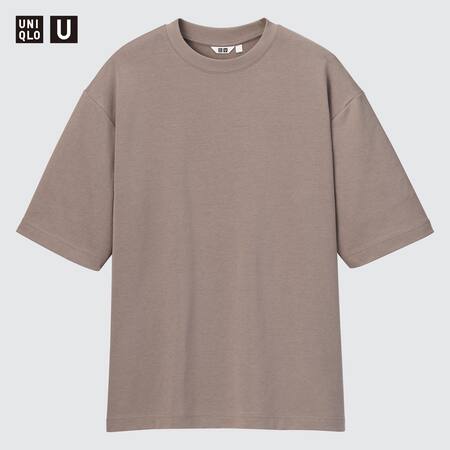 Herren Uniqlo U Oversized AIRism Baumwoll T-Shirt mit Halbarm