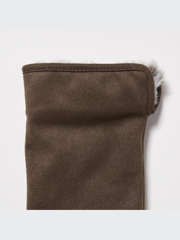 Faux-Shearling Cuffs Gloves