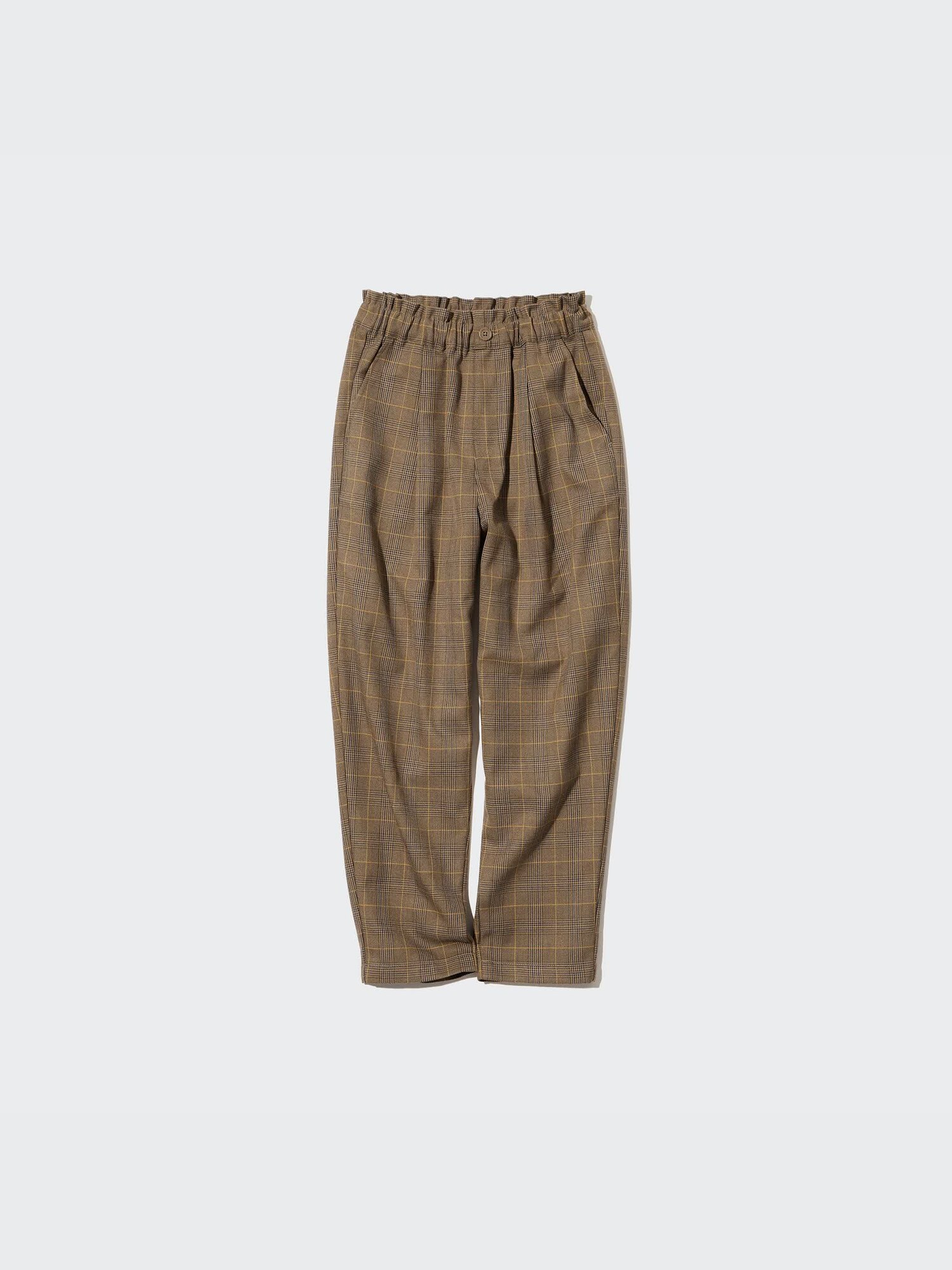 Tuck Wide Tapered Pants (Glen Plaid) | UNIQLO US