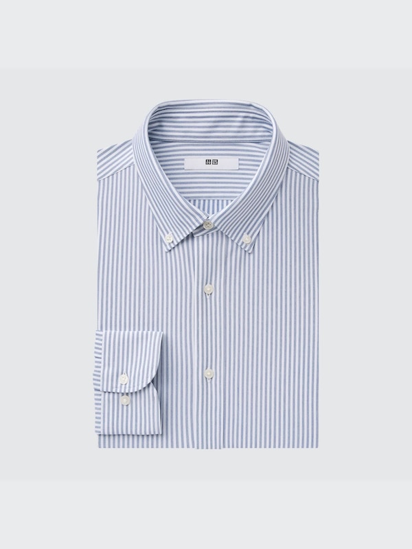 Non-Iron Jersey Striped Long-Sleeve Shirt
