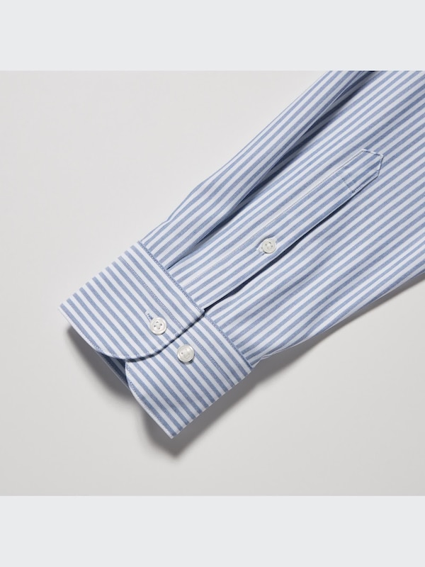 Non-Iron Jersey Striped Long-Sleeve Shirt