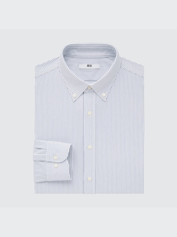 Non-Iron Jersey Striped Long-Sleeve Shirt