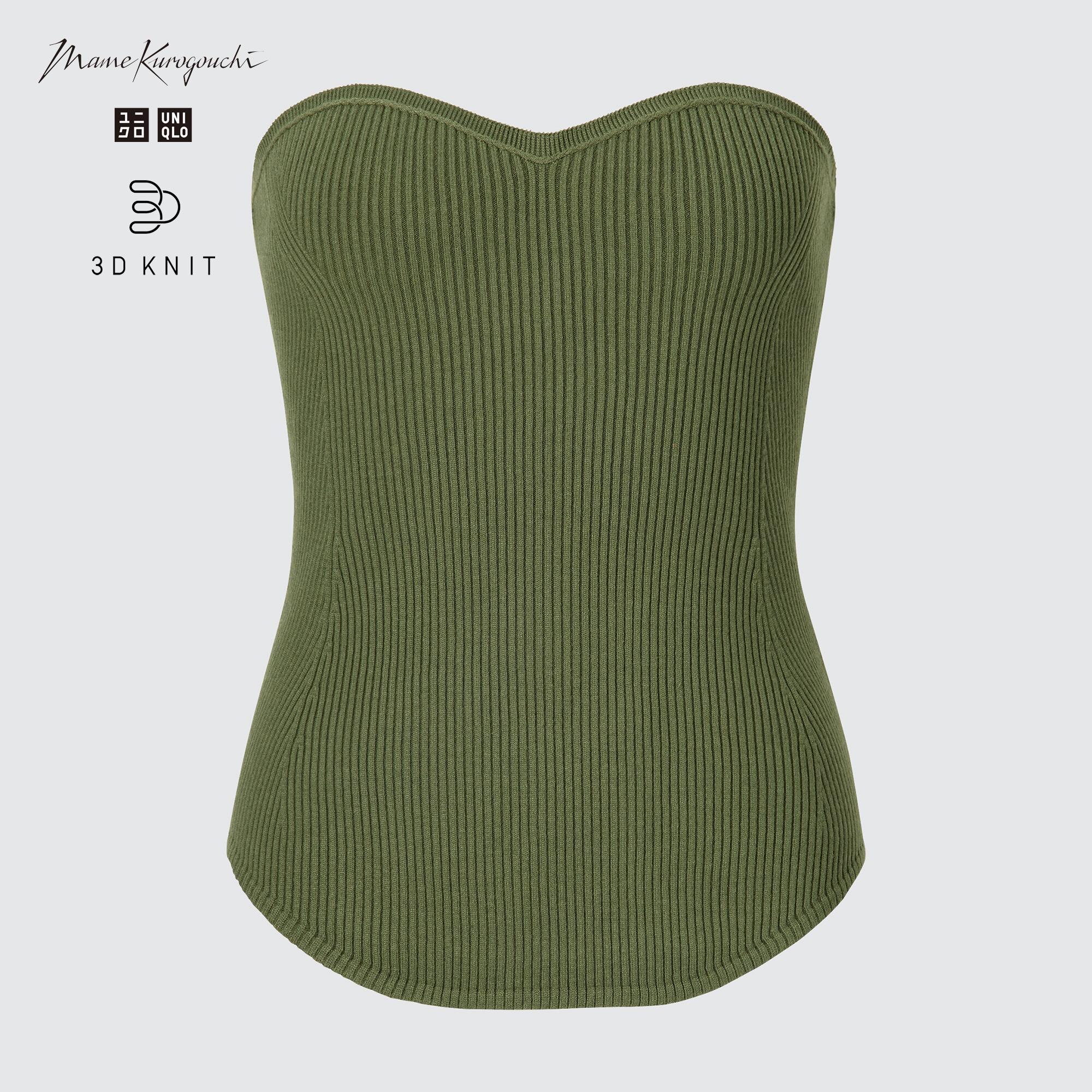 MAME KUROGOUCHI 3D KNIT SOUFFLE YARN RIBBED BUSTIER