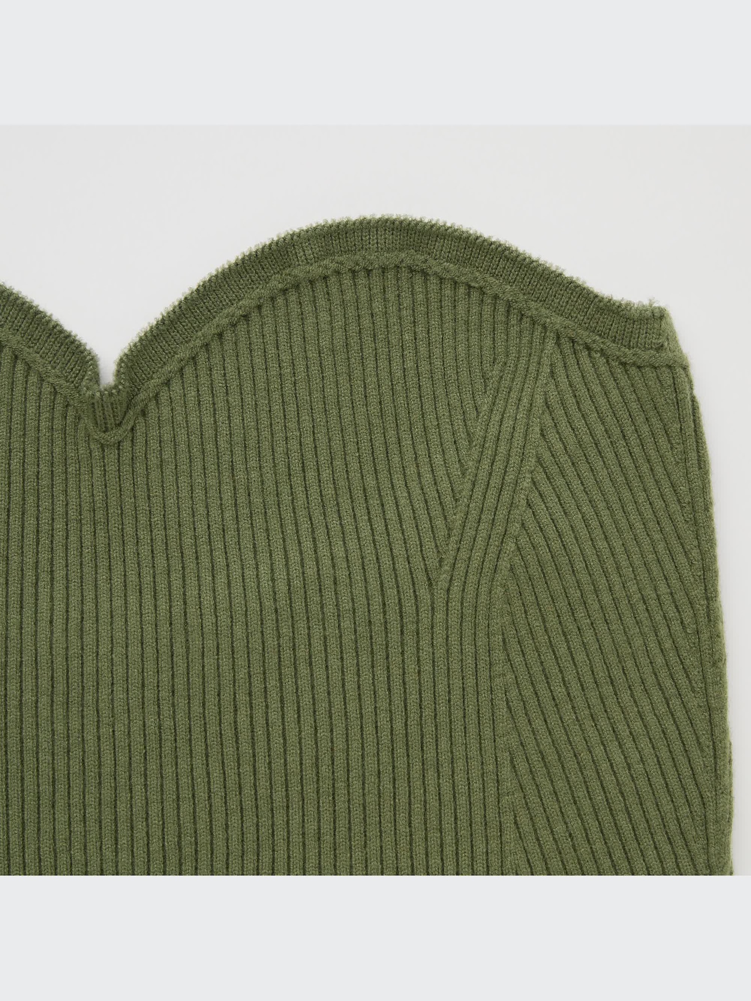 3D Knit Souffle Yarn Ribbed Bustier (Mame Kurogouchi