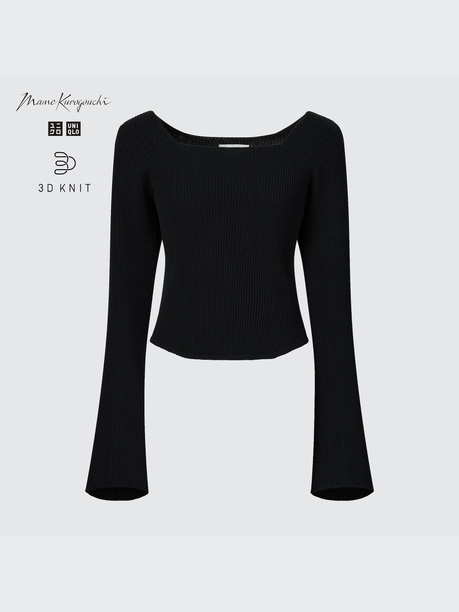 Mame Kurogouchi マメクロゴウチスクエアネックパフスリーブシャツ