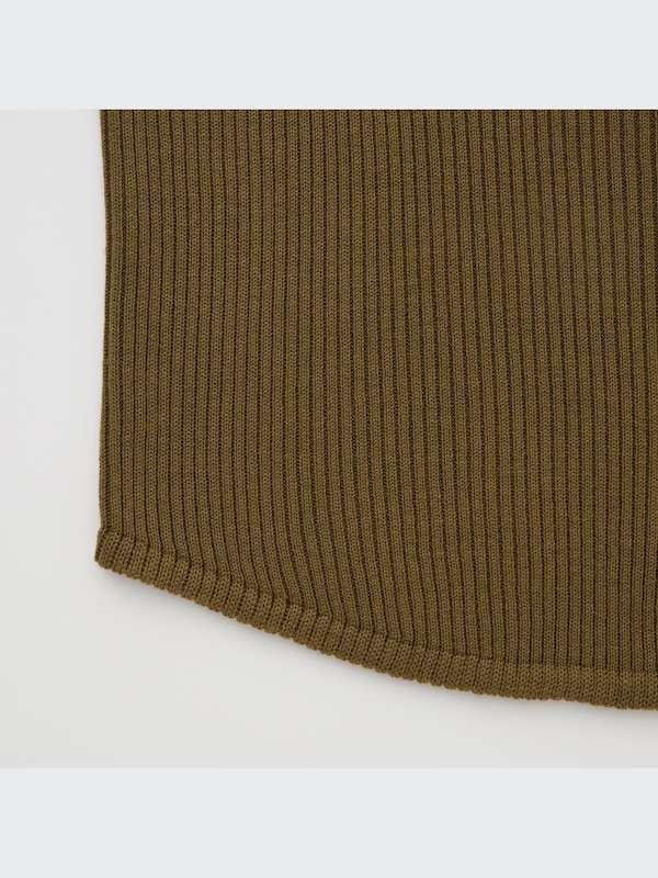 3D Knit Ribbed Square Neck Sweater (Mame Kurogouchi)