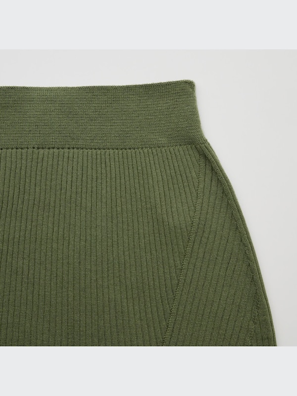 3D Knit Ribbed Long Skirt (Mame Kurogouchi)