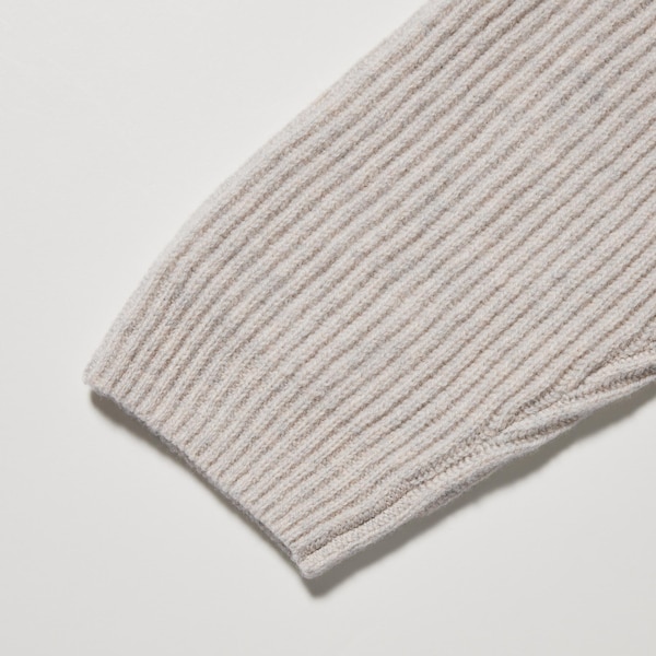 U Premium Lambswool Ribbed V-Neck Sweater | UNIQLO US