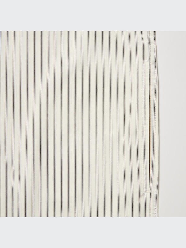 U Striped Long-Sleeve Shirt Dress