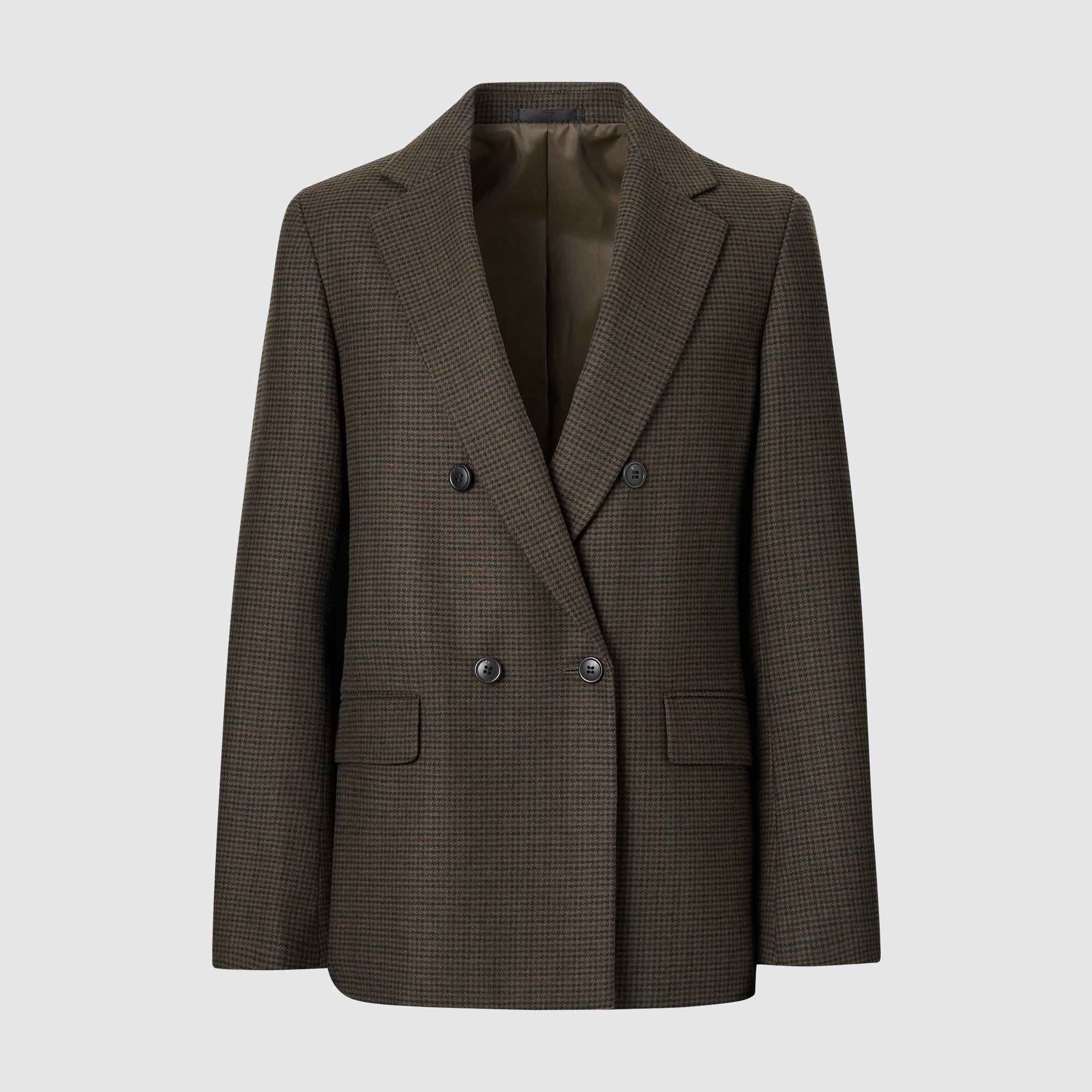 Uniqlo double 2025 breasted jacket