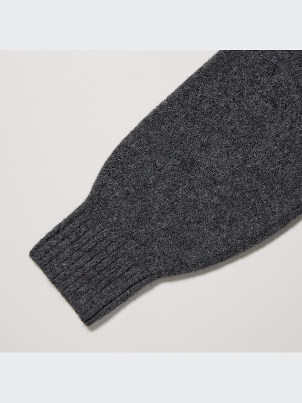 Souffle Yarn Turtleneck Long-Sleeve Dress
