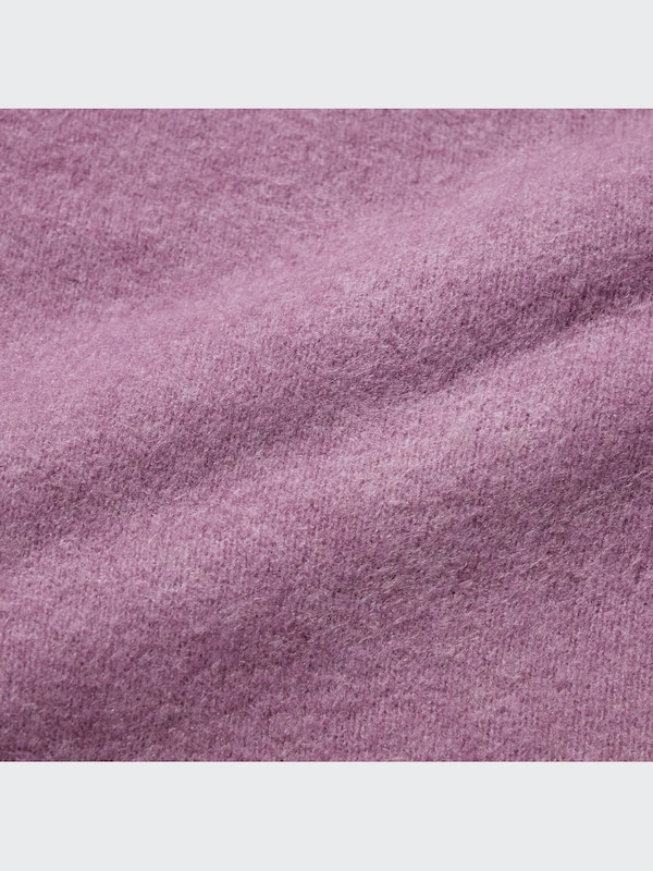 Souffle Yarn Turtleneck Long-Sleeve Dress