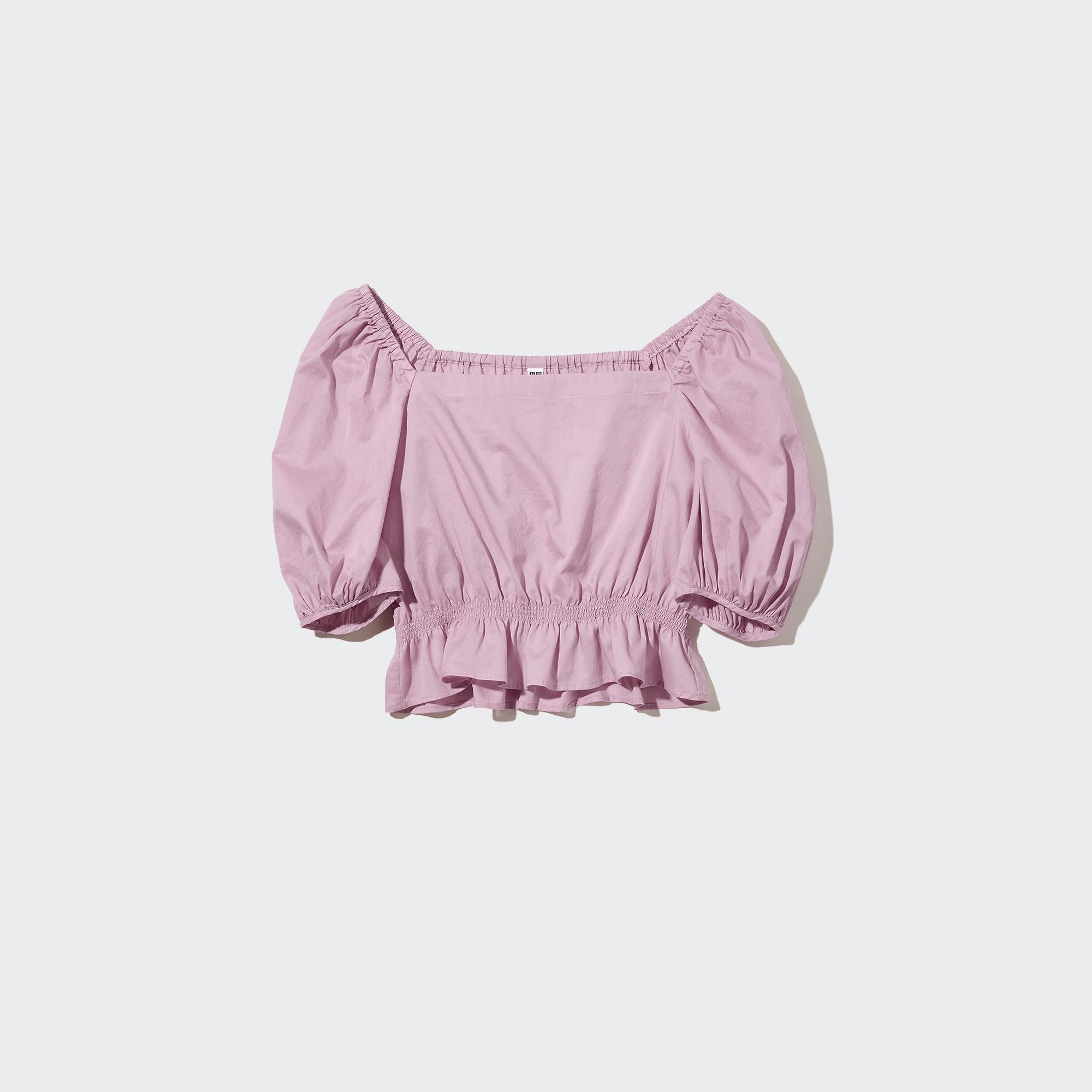 Puff-Sleeve Cropped Blouse | UNIQLO US
