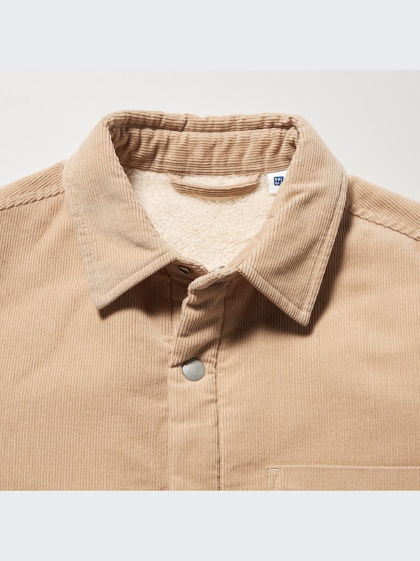 Pile-Lined Corduroy Shirt Jacket