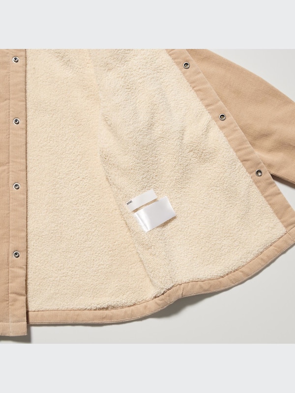 Pile-Lined Corduroy Shirt Jacket