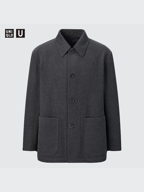 UNIQLO U WOOL BLENDED SHIRT JACKET