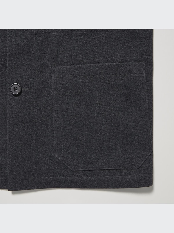 UNIQLO U WOOL BLENDED SHIRT JACKET