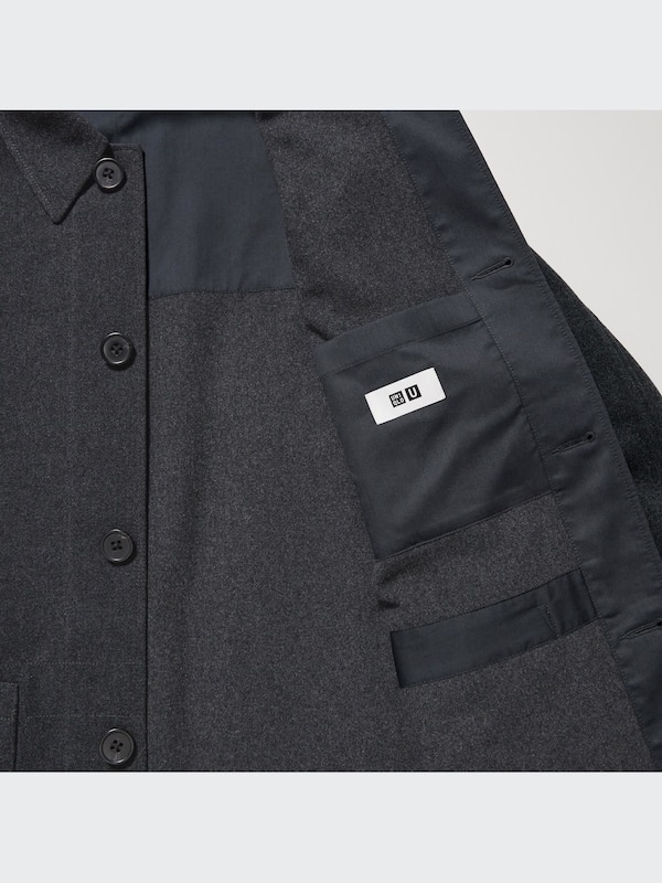 UNIQLO U WOOL BLENDED SHIRT JACKET
