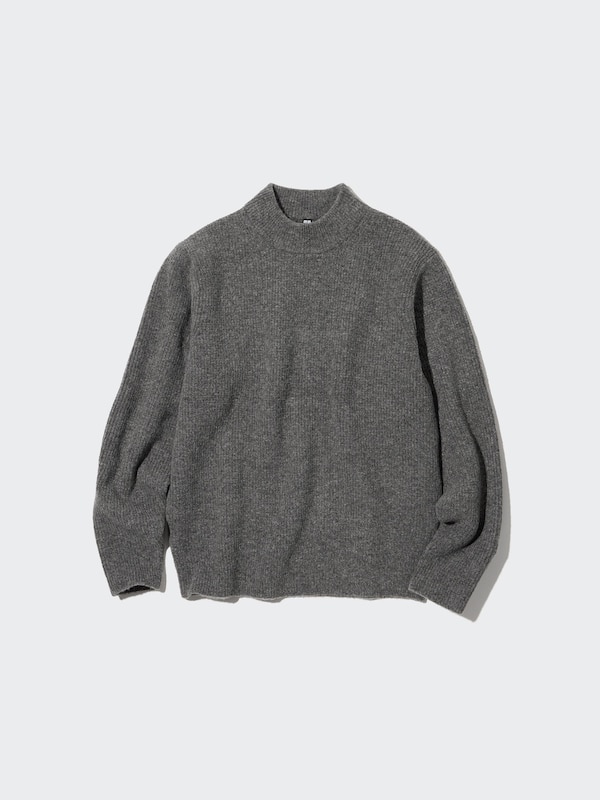 Souffle Yarn Mock Neck Long Sleeve Sweater