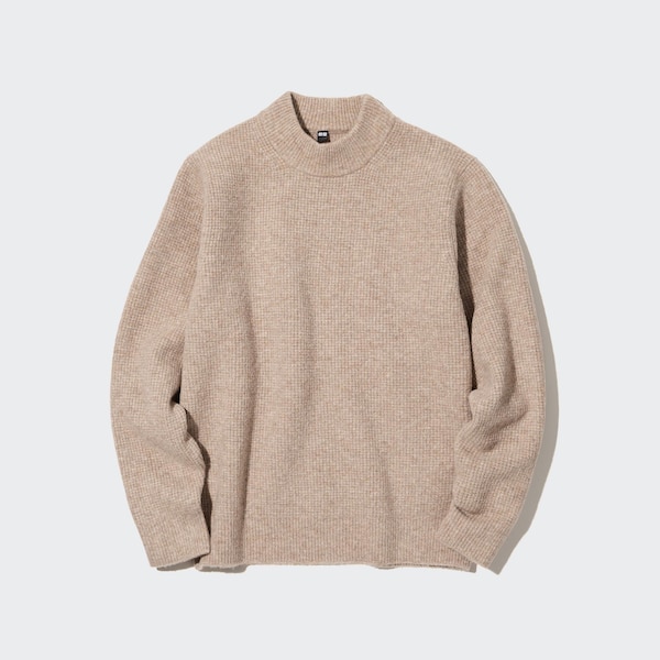 Souffle Yarn Mock Neck Long-Sleeve Sweater | UNIQLO US