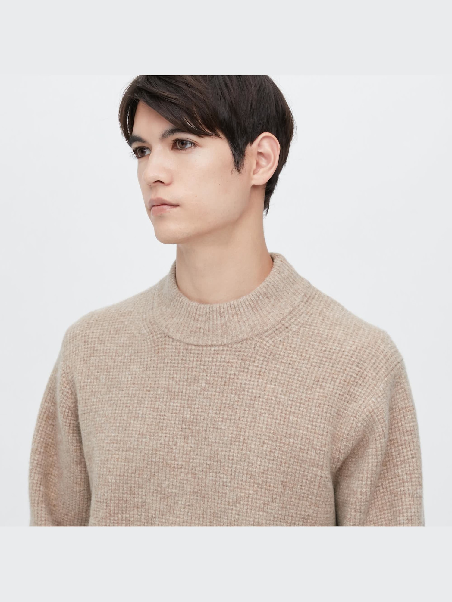 Souffle Yarn Mock Neck Long-Sleeve Sweater | UNIQLO US Souffle Yarn Mock Neck Long-Sleeve Sweater | UNIQLO US
