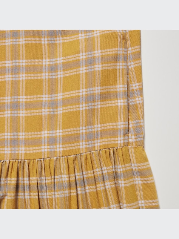 Soft Flannel Long-Sleeve Tiered Mini Dress