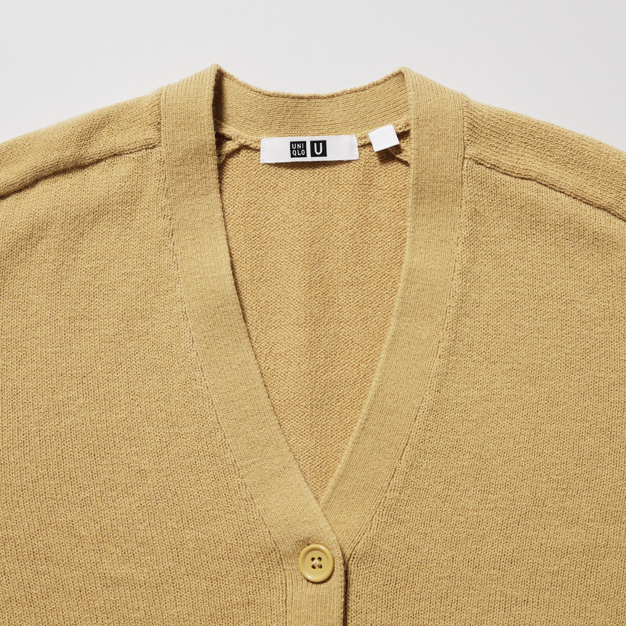 Uniqlo shop yellow cardigan