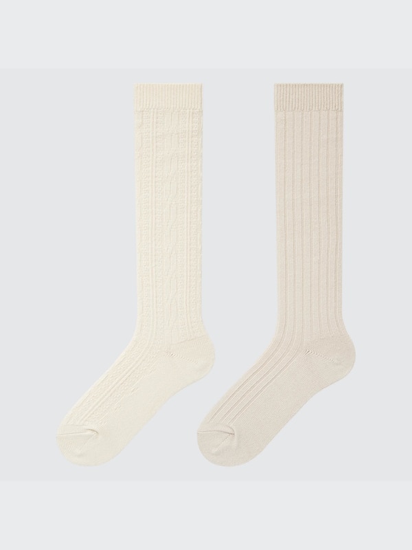 HEATTECH Knee High Socks 2 Pack (Cable)