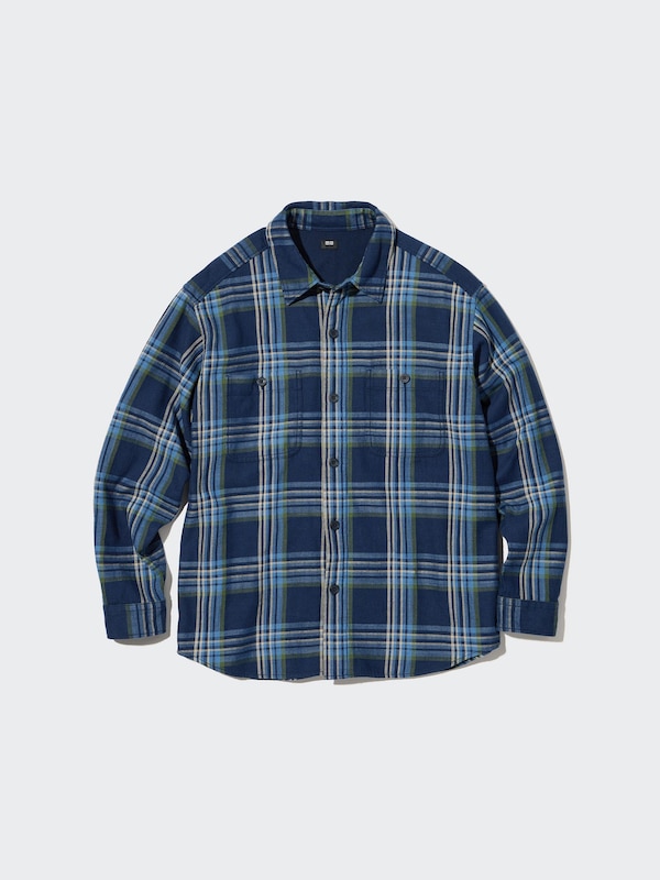 SLUB COTTON CHECKED SHIRT