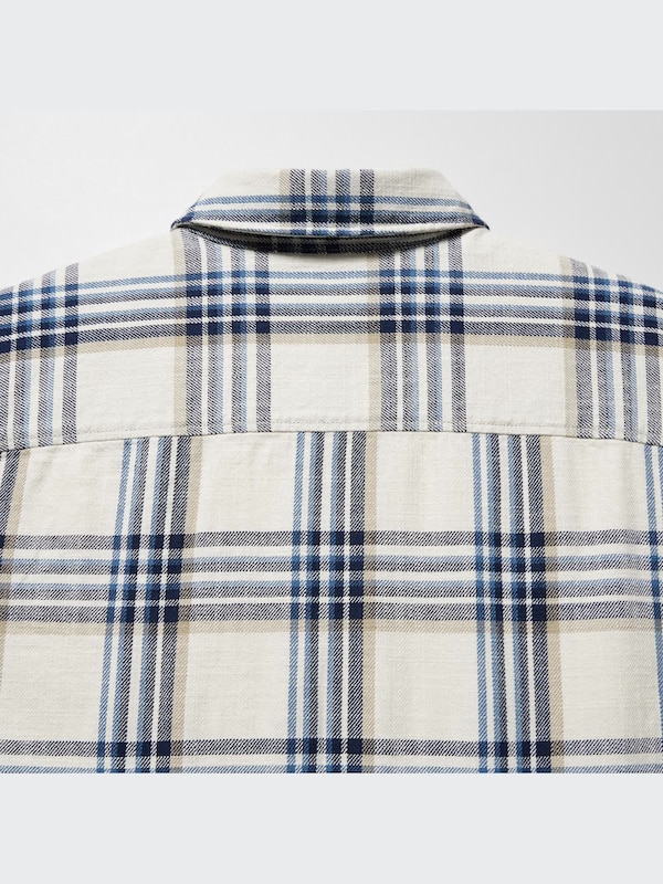 Slub Cotton Checked Long-Sleeve Shirt