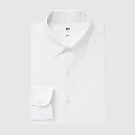 Easy Care Broadcloth Stretch Slim Fit Shirt (Regular Collar)