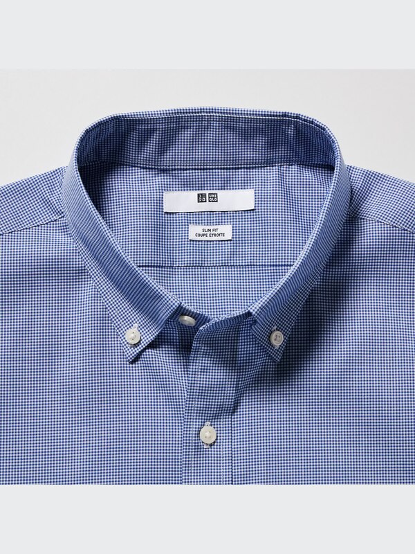 Easy Care Checked Stretch Slim-Fit Long-Sleeve Shirt