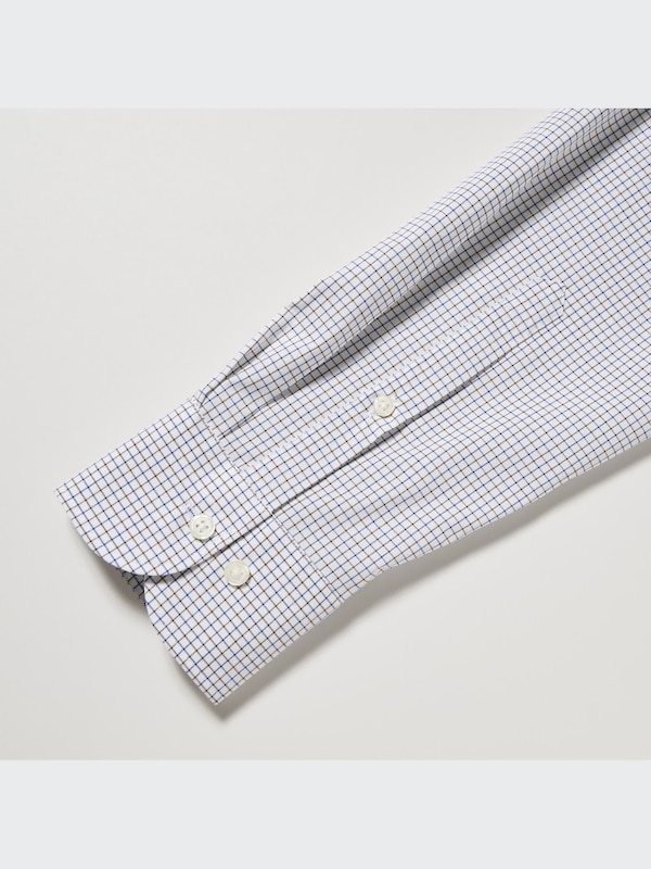 Easy Care Checked Stretch Slim-Fit Long-Sleeve Shirt