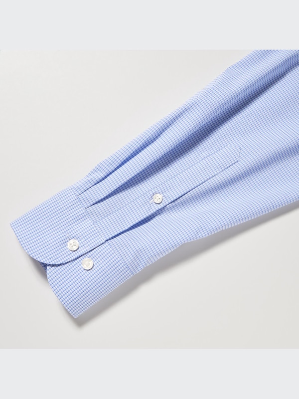 Easy Care Checked Stretch Slim-Fit Long-Sleeve Shirt