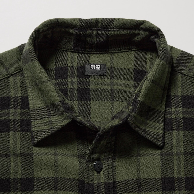 Check styling ideas for「Fleece Full-Zip Long Sleeve Jacket (Colour Block)、 Flannel Check Long Sleeve Shirt (Regular Collar)」