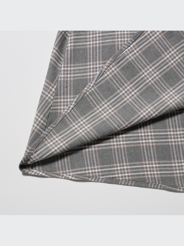 Soft Flannel Long-Sleeve Flare Dress