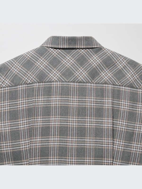 Soft Flannel Long-Sleeve Flare Dress