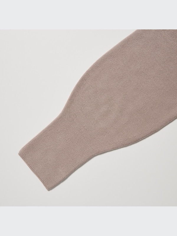 3D KNIT COTTON V-NECK DRESS